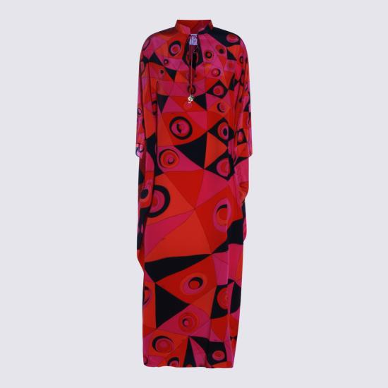 26SS 에밀리오푸치 롱 원피스 6HRL75 6H723050 FUCHSIA BLACK - EMILIO PUCCI