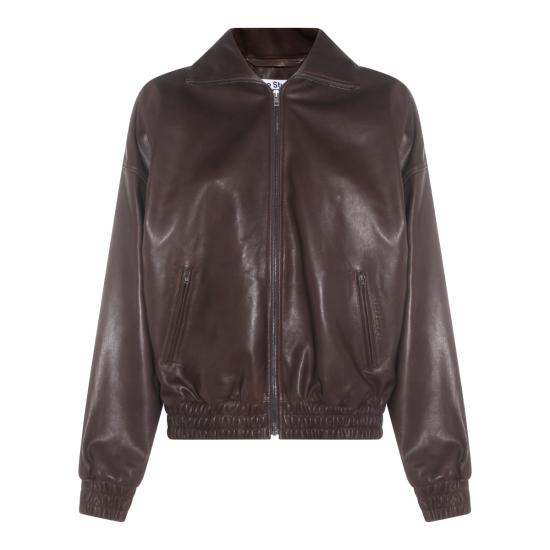 26SS 아크네 스튜디오 가죽 자켓 A70201 ADM DARK BROWN