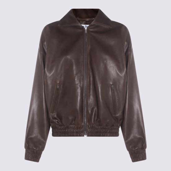 26SS 아크네 스튜디오 가죽 자켓 A70201 ADM DARK BROWN - ACNE STUDIOS
