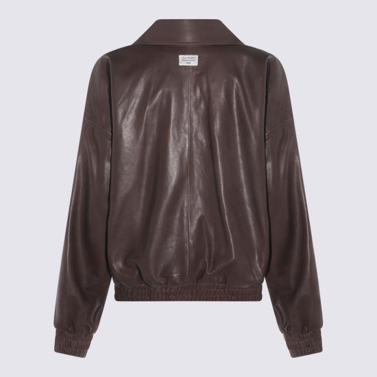 26SS 아크네 스튜디오 가죽 자켓 A70201 ADM DARK BROWN - ACNE STUDIOS
