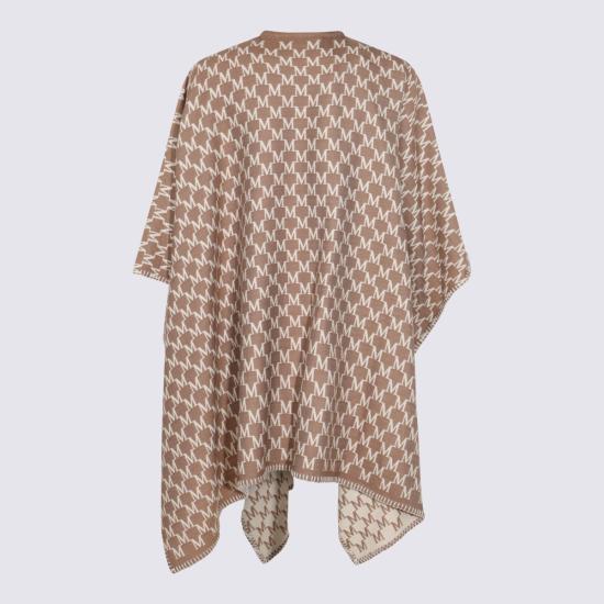 25FW 막스마라 울 코튼 자카드 판초 2524546111600 02229001 BIANCO NOCE - MAX MARA