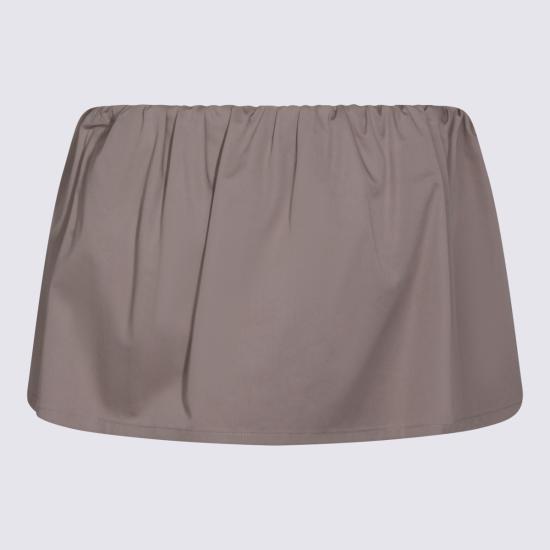 26SS 미우미우 워시드 트윌 미니스커트 MG2638SOOO 19CTF0D3K KAKI VERDE - MIU MIU