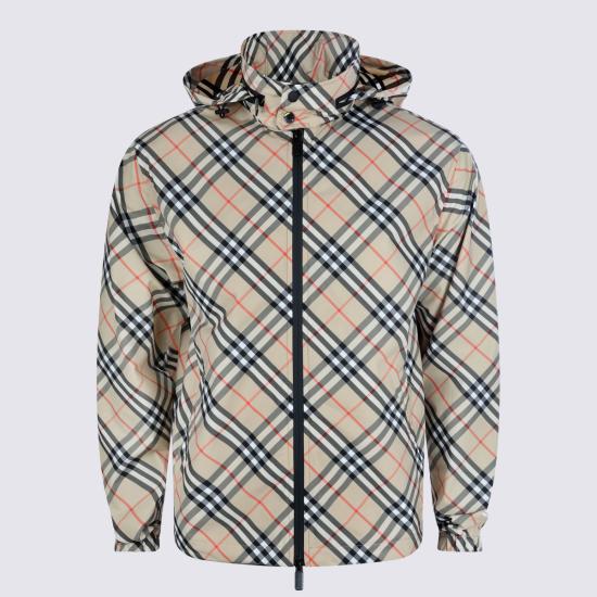 26SS 버버리 체크 나일론 바람막이 자켓 8121319 B9368 BEIGE - BURBERRY