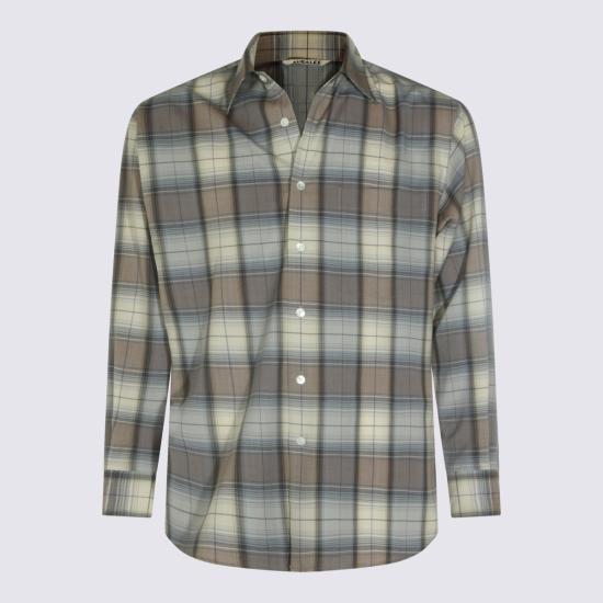 26SS 오라리 긴팔 셔츠 A26SS01LC BLUE GRAY CHECK