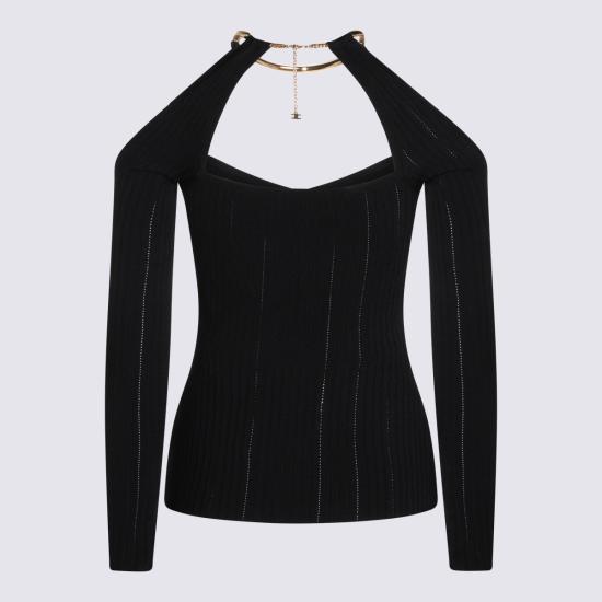 26SS 엘리자베타프랜치 스웨터 MK89S61E2 110 Nero - ELISABETTA FRANCHI