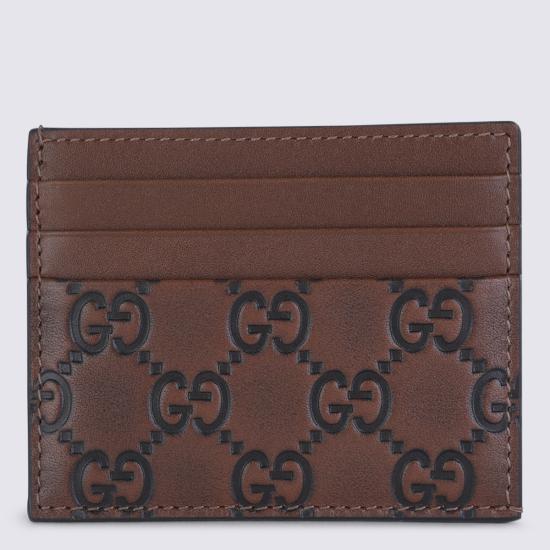 26SS 구찌 GG 엠블럼 카드 케이스 850187 AAFXC2743 Brown