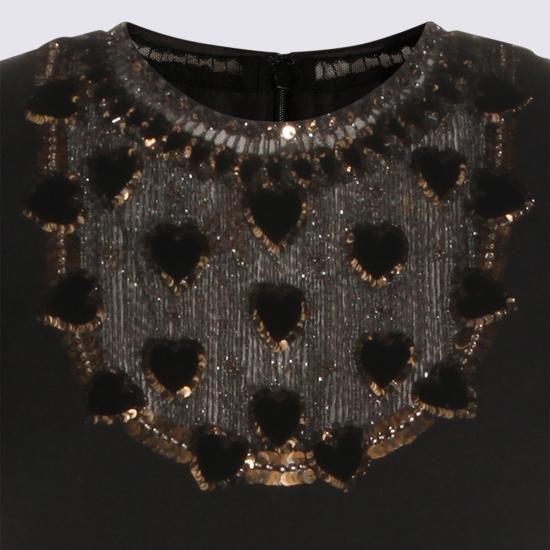 26SS 발렌티노 가라바니 숏 원피스 8B3VAHH7 1CFCRC NERO GOLD SILVER - VALENTINO GARAVANI