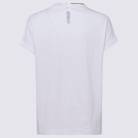 26SS 브루넬로 쿠치넬리 콘트라스트 트리밍 M0T18BD200 C159 Bianco - BRUNELLO CUCINELLI