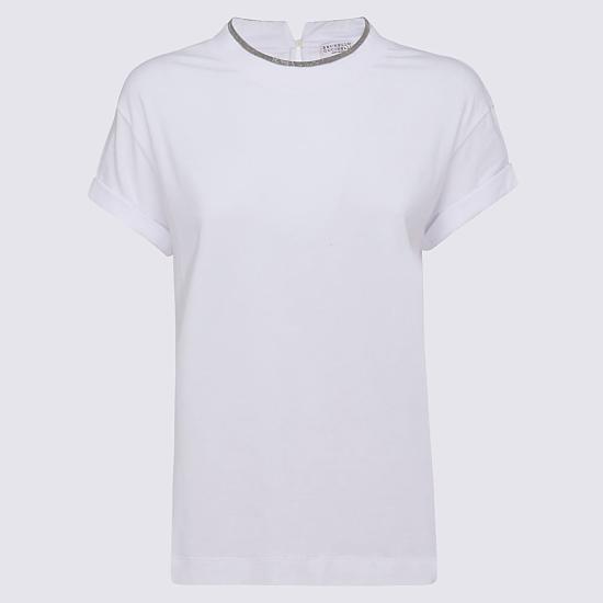 26SS 브루넬로 쿠치넬리 콘트라스트 트리밍 M0T18BD200 C159 Bianco