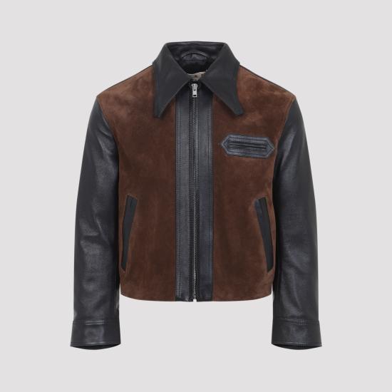 26FW 마르니 가죽 자켓 JKMX0414QU ULV893 00N99 BLACK