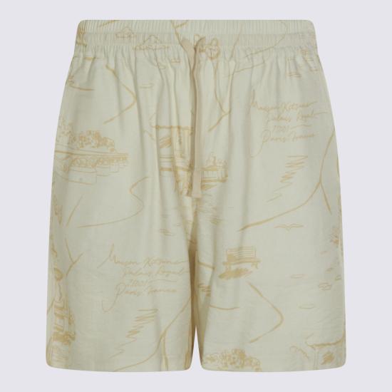 26SS 메종키츠네 숏팬츠 QM01402 WW91030522 NOBLE BEIGE STRAW