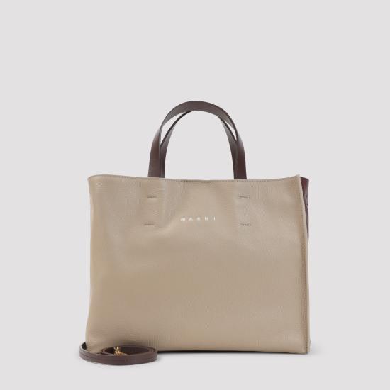26FW 마르니 토트백 SHMP0069R0 P6533 ZP273 MOON STONE DARK BURGUNDY COFFEE