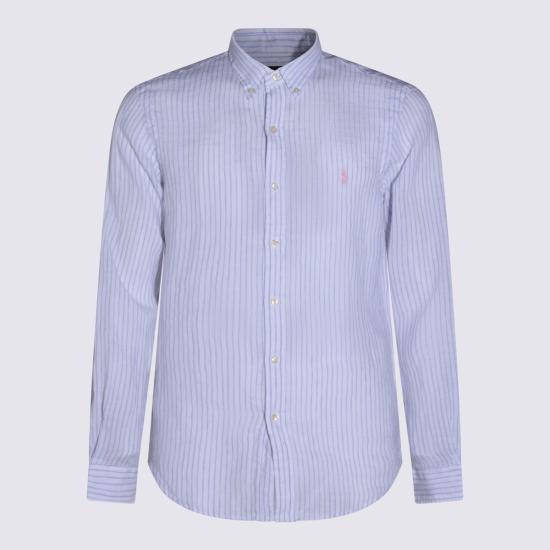 26SS 폴로 랄프로렌 긴팔 셔츠 710B15647002 7188A WHITE BLUE