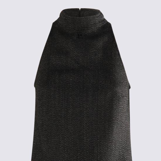 25FW 쿠레쥬 미디 원피스 325CRO671 WO01449901 BLACK HERITAGE WHITE - COURREGES