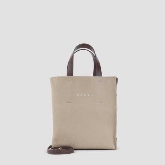 26FW 마르니 토트백 SHMP0040R0 P6533 ZP273 MOON STONE DARK BURGUNDY COFFEE