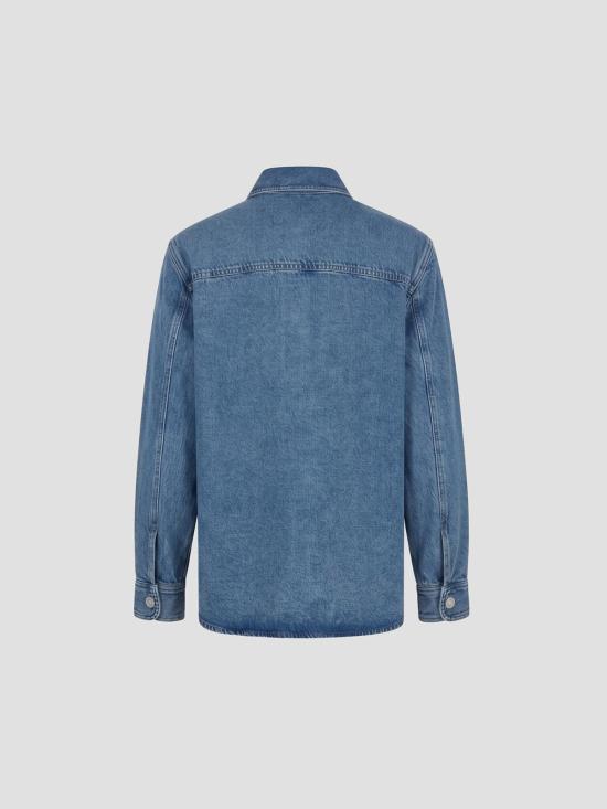 26SS 아미 ADC 코튼 니트 오버셔츠 UJK897DE0046 480 USED BLUE - AMI