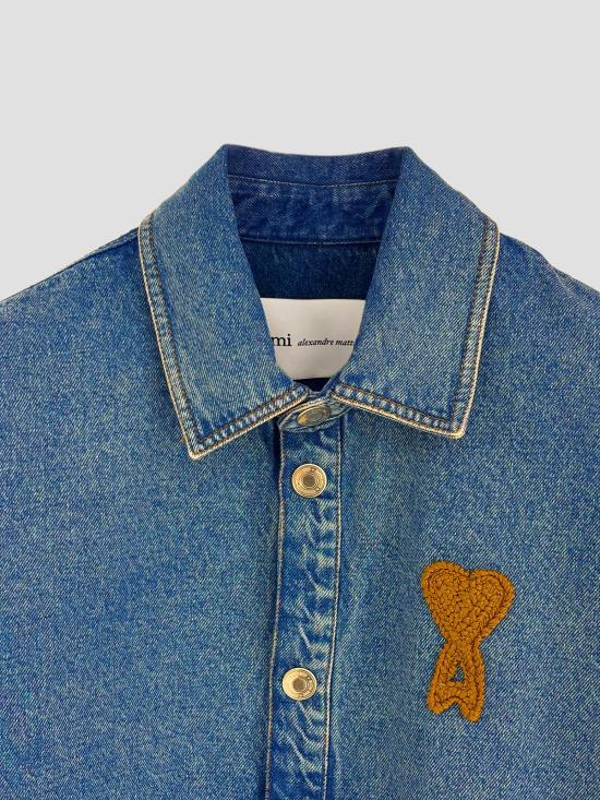 26SS 아미 ADC 코튼 니트 오버셔츠 UJK897DE0046 480 USED BLUE - AMI
