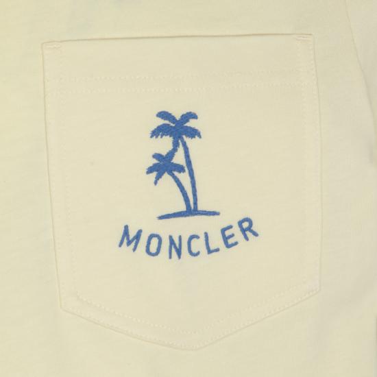 26SS 몽클레어 반팔 티셔츠 L10918C00054 89B8U060 OFF WHITE - MONCLER