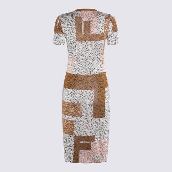 26SS 펜디 미디 원피스 FZDE08 AW4EF047E MULTI IVORY - FENDI