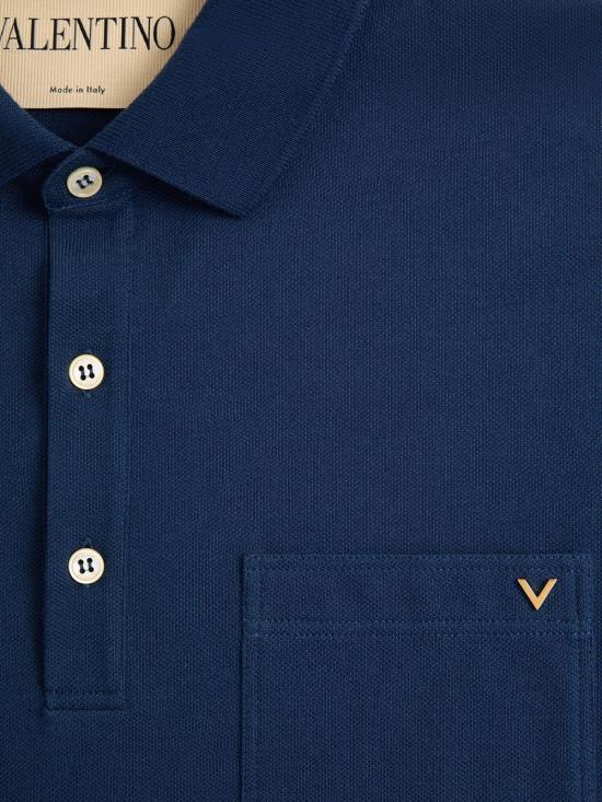 26FW 발렌티노 가라바니 폴로 티셔츠 VMH04VBMD D51 INDACO - VALENTINO GARAVANI
