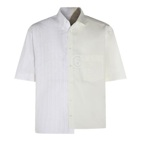 26SS MM6 메종마르지엘라 반팔 셔츠 SH0DR0007 MTN135961 WHITE