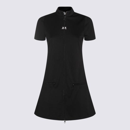 25FW 쿠레쥬 미디 원피스 325JRO686 JS02509999 BLACK - COURREGES