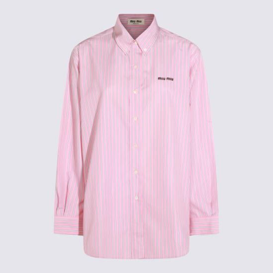 26SS 미우미우 코튼 셔츠 MK2007SOOO 180UF0028 ROSA - MIU MIU