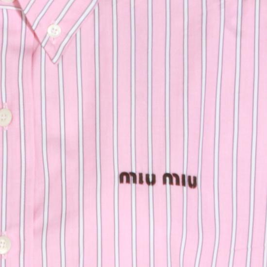 26SS 미우미우 코튼 셔츠 MK2007SOOO 180UF0028 ROSA - MIU MIU