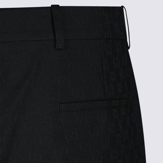 26SS 구찌 GG 울 팬츠 864053 ZAUUC1000 BLACK - GUCCI
