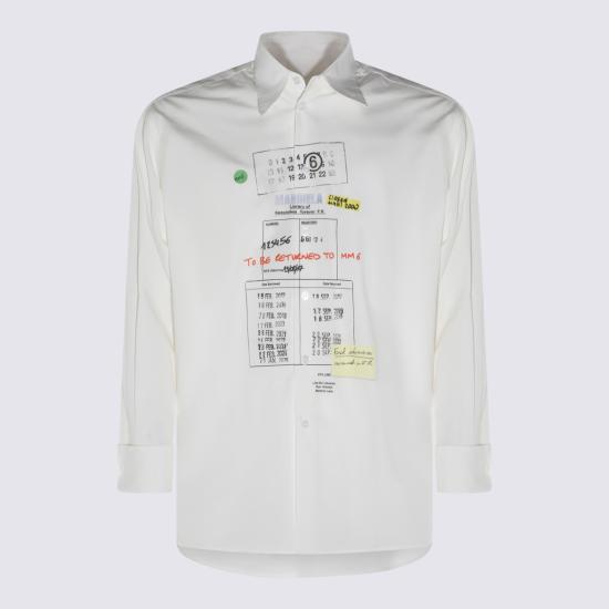 26SS MM6 메종마르지엘라 코튼 포플린 셔츠 S52DL0237 M35480101 White