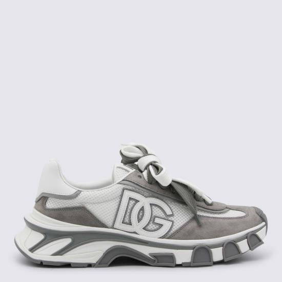 26SS 돌체앤가바나 DG 컨트리 로드 나일론 앤 레더 스니커즈 CS2403 A02088B932 Bianco grigio