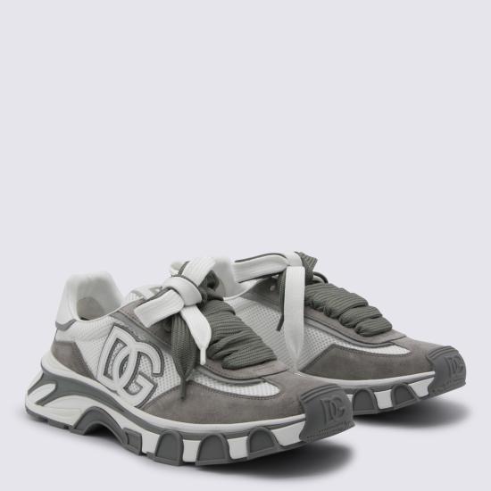 26SS 돌체앤가바나 DG 컨트리 로드 나일론 앤 레더 스니커즈 CS2403 A02088B932 Bianco grigio - DOLCE & GABBANA