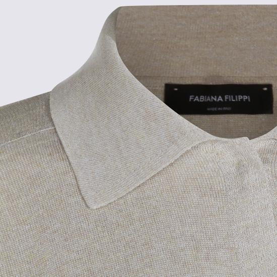 26SS 파비아나 필리피 폴로 티셔츠 MAD276F492 M1098200 Beige - FABIANA FILIPPI