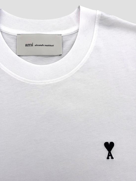 26SS 아미 스몰 하트 로고 라이트 코튼 저지 티셔츠 HTS346724 100 WHITE