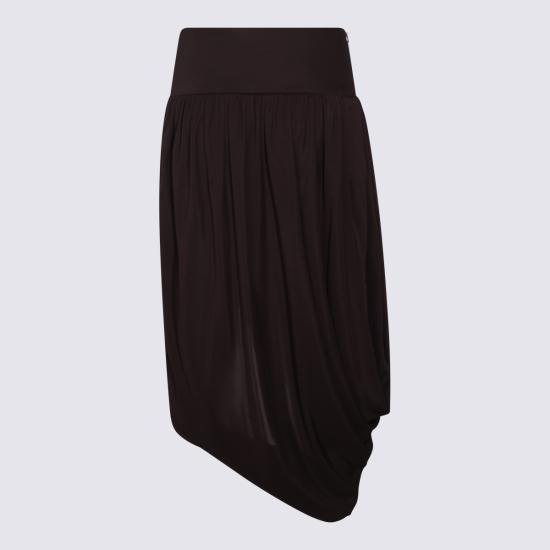 26SS 알라이아 미디 스커트 AA9J2489J077C 994 EBENE - ALAIA