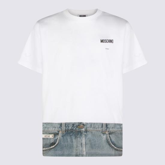 26SS 모스키노 반팔 티셔츠 261ZZ0704 02411001 White