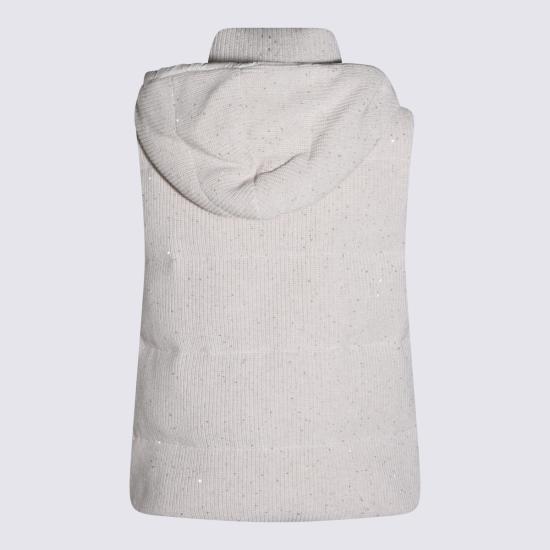 26SS 브루넬로 쿠치넬리 대즐링 코튼 잉글리시 립 니트 다운 베스트 M0DVT2142 CTK25 AVENA - BRUNELLO CUCINELLI