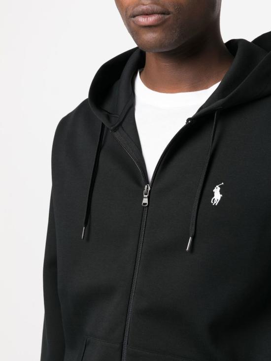26SS 랄프 로렌 더블 니트 풀 지퍼 후디 710888282001 POLO BLACK - RALPH LAUREN