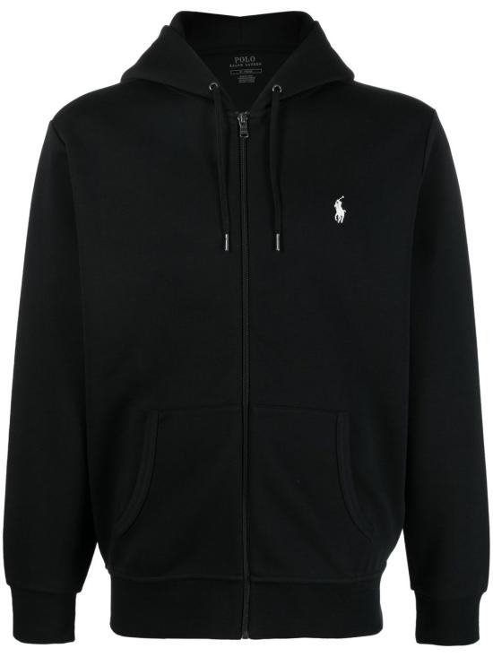 26SS 랄프 로렌 더블 니트 풀 지퍼 후디 710888282001 POLO BLACK - RALPH LAUREN