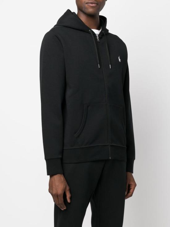 26SS 랄프 로렌 더블 니트 풀 지퍼 후디 710888282001 POLO BLACK - RALPH LAUREN