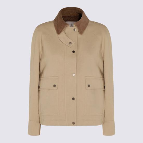 26SS 브루넬로 쿠치넬리 캔버스 아우터 재킷 ML5957769 C8105 - BRUNELLO CUCINELLI