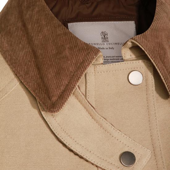 26SS 브루넬로 쿠치넬리 캔버스 아우터 재킷 ML5957769 C8105 - BRUNELLO CUCINELLI
