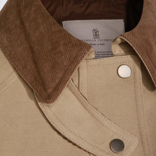 26SS 브루넬로 쿠치넬리 캔버스 아우터 재킷 ML5957769 C8105 - BRUNELLO CUCINELLI