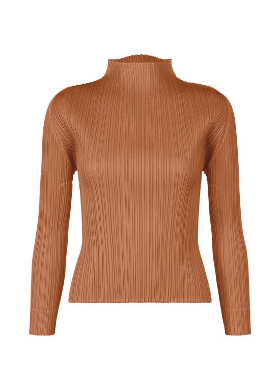 26SS 플리츠플리즈 긴팔 티셔츠 PP66JK13144 BROWN DOM