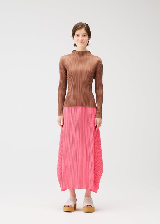 26SS 플리츠플리즈 긴팔 티셔츠 PP66JK13144 BROWN DOM - PLEATS PLEASE