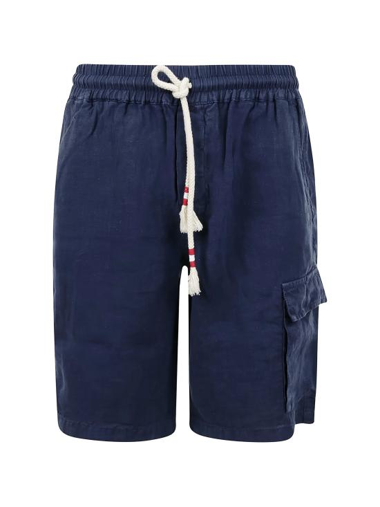 26SS 세인트바쓰 숏팬츠 MRE000200119LMARSEILLE LINEN 61 BLUE NAVY