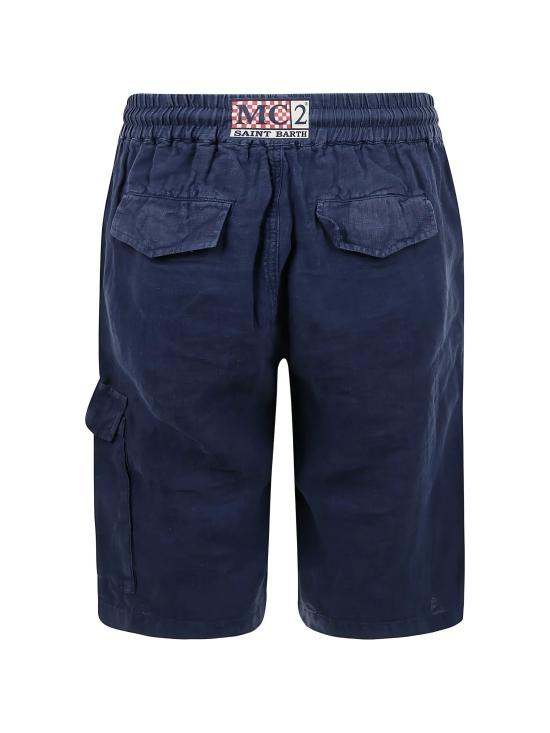26SS 세인트바쓰 숏팬츠 MRE000200119LMARSEILLE LINEN 61 BLUE NAVY - MC2 SAINT BARTH