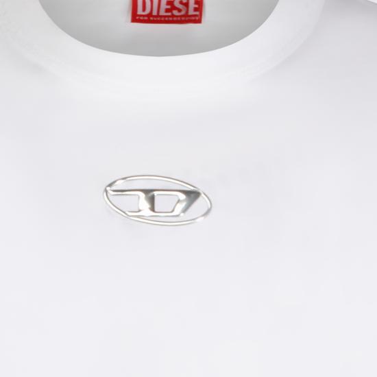 26SS 디젤 T-어드저스트-Od 메탈릭 오발 D 티셔츠 A17880 0CLBR100 White - DIESEL