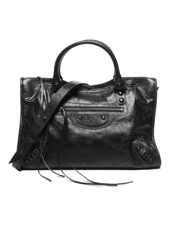26SS 발렌시아가 르 시티 백 8657602ACFH1000 Black