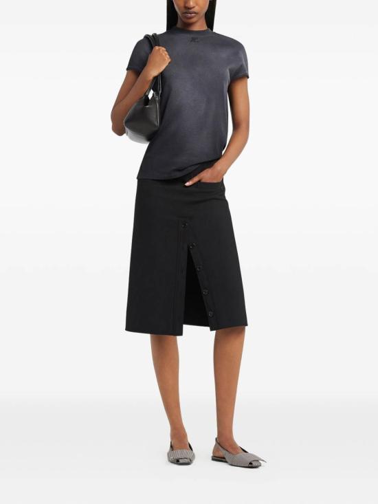26SS 쿠레쥬 솔라리지드 오버사이즈 티셔츠 126JTS238JS02739999 Black - COURREGES